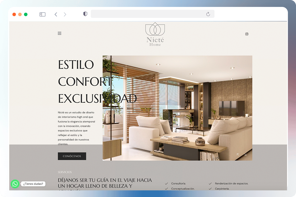 Diseño Web para Nicté Home